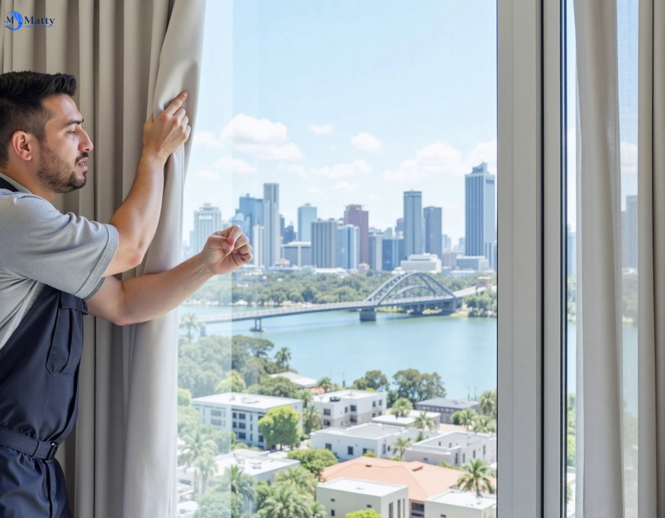 Professional curtain steam cleaning service frankston-vic QLD by Matty Curtain Cleaning