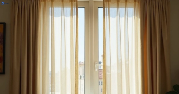 Dull dusty drapes in frankston-vic before professional cleaning